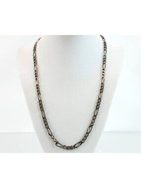 Sterling Silver 925 Italy Figaro Chain Necklace 20" 23.31g